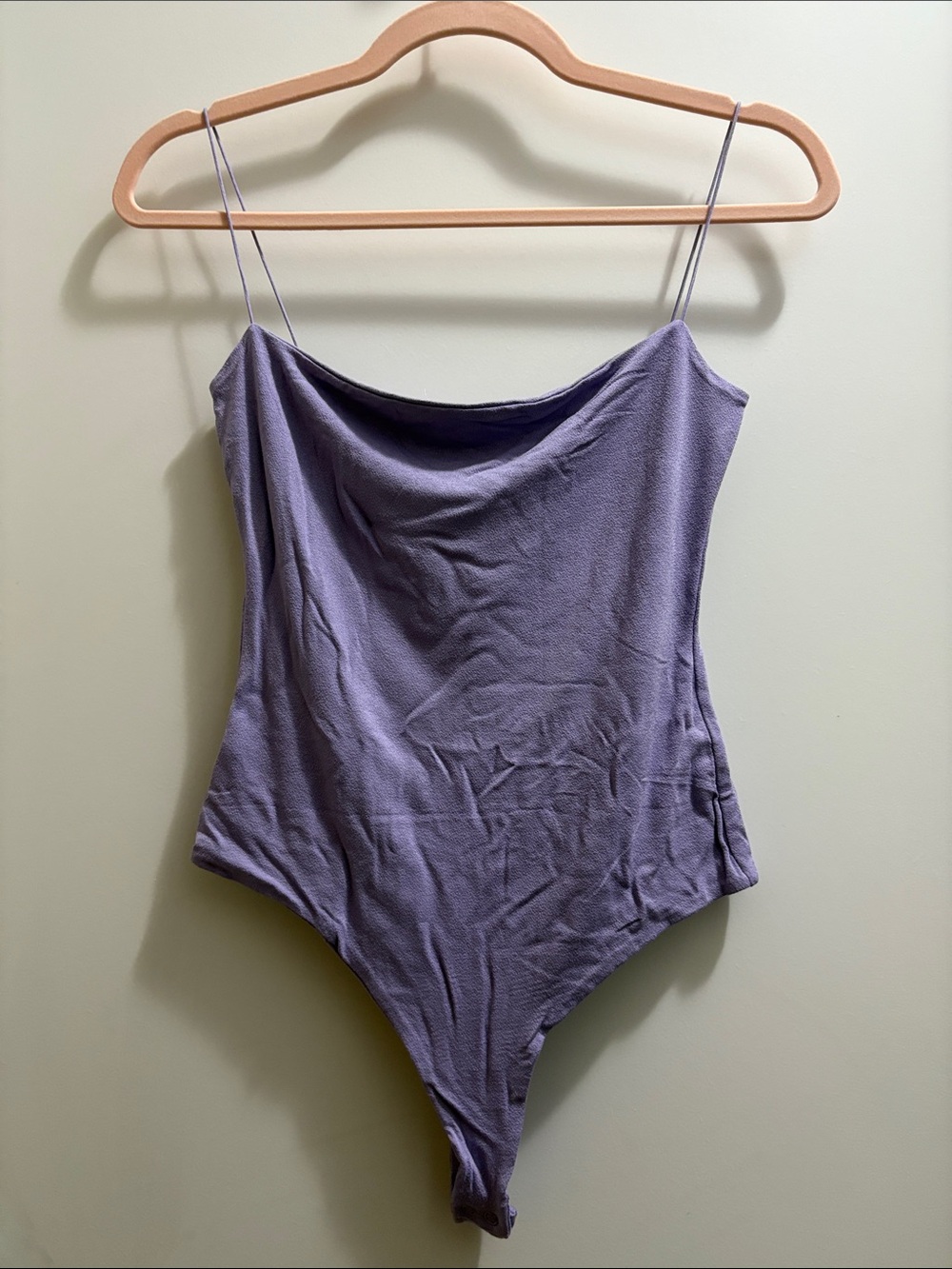 naked wardrobe Lavender Cowl Neck Bodysuit